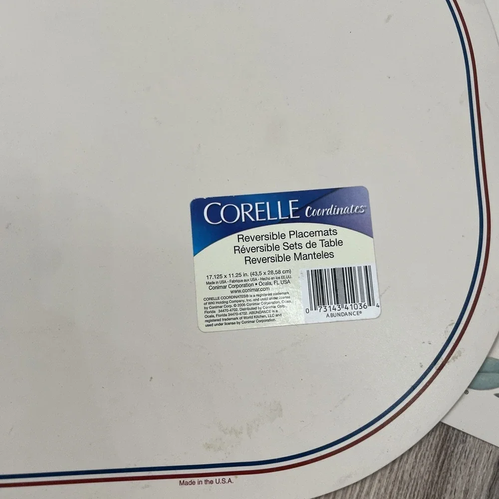 Set‎ of 5 Vintage Corelle Coordinates Oblong Placemats